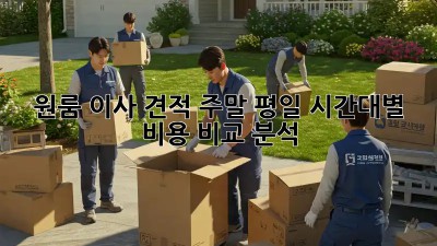 원룸 이사 견적: 주말, 평일, 시간대별 비용 비교 분석!